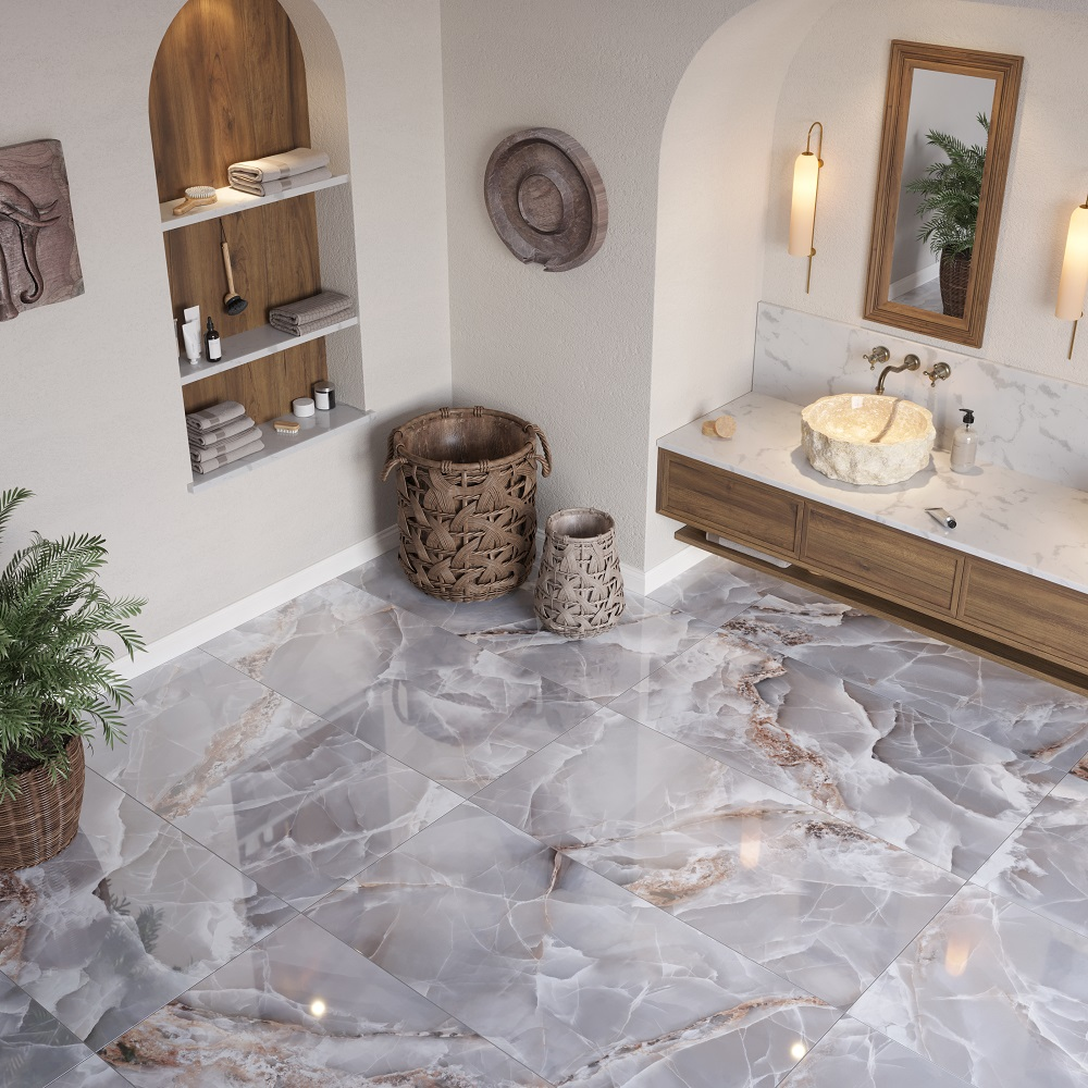 Outdoor patio with durable porcelain pavers