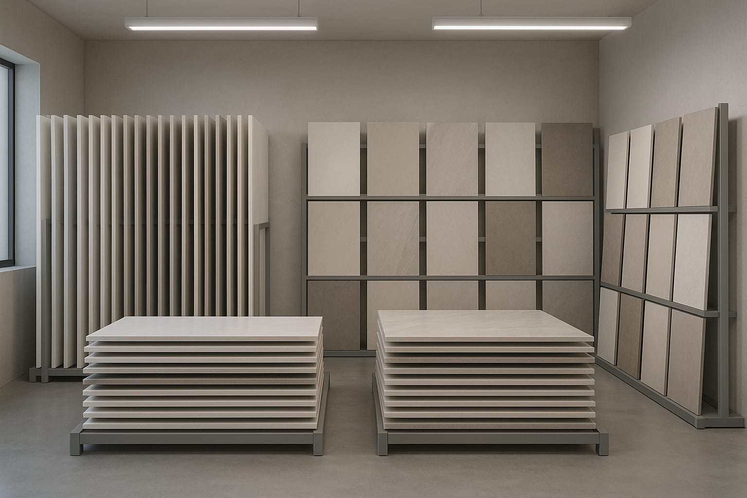 Interior of a modern tile manufacturing factory